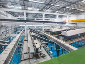 Projeto de triagem de resíduos na China