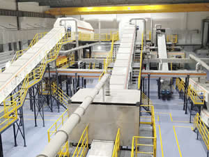 Projeto de triagem de resíduos na China