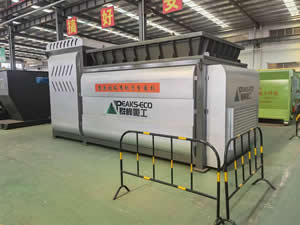 Oficina de fabricação de equipamentos de separação de resíduos