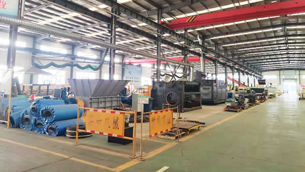 Oficina de fabricação de equipamentos de transferência de resíduos