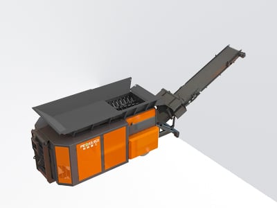 Triturador de cisalhamento de eixo duplo