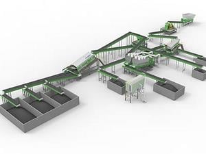 Sistema de tratamento de resíduos de construção