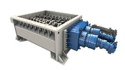 Triturador de eixo duplo