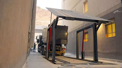 Sistema subterrâneo de contentores de resíduos na Arábia Saudita