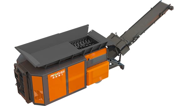 Triturador móvel de eixo duplo