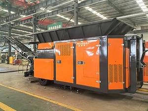 Triturador móvel de eixo duplo