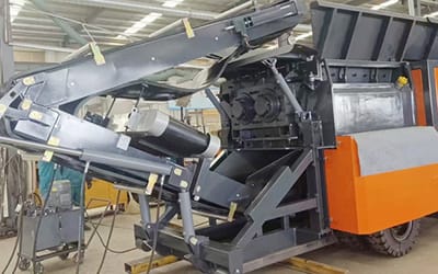 Triturador móvel de eixo duplo