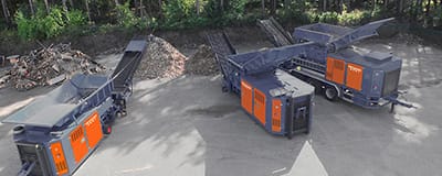 Triturador móvel de eixo duplo