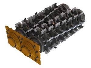 Triturador móvel de eixo duplo