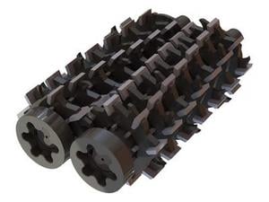 Triturador móvel de eixo duplo