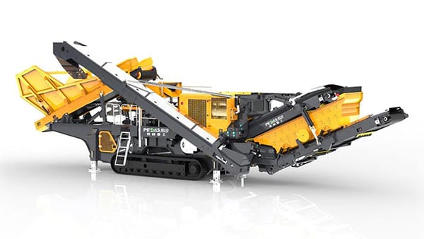 Britador de impacto móvel com peneiramento