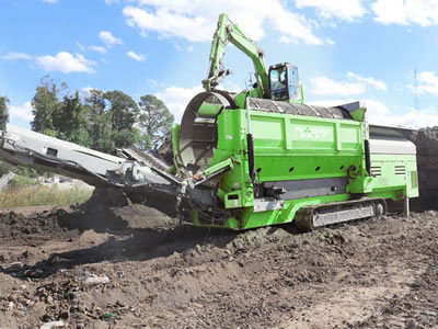 Peneira trommel móvel