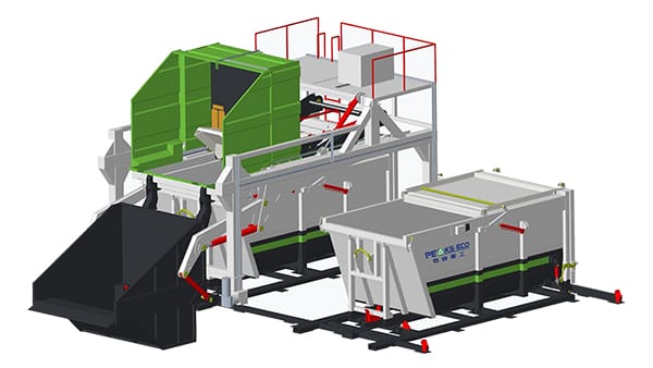 Estação de compactação de resíduos