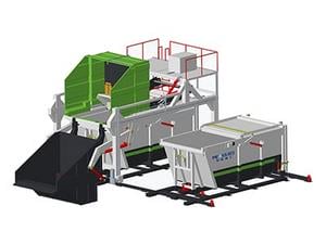 Estação de compactação de resíduos