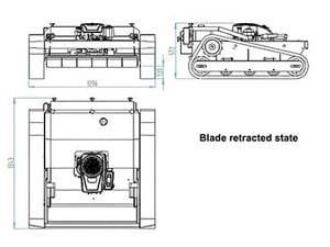 Cortador de grama de esteira