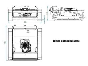 Cortador de grama de esteira