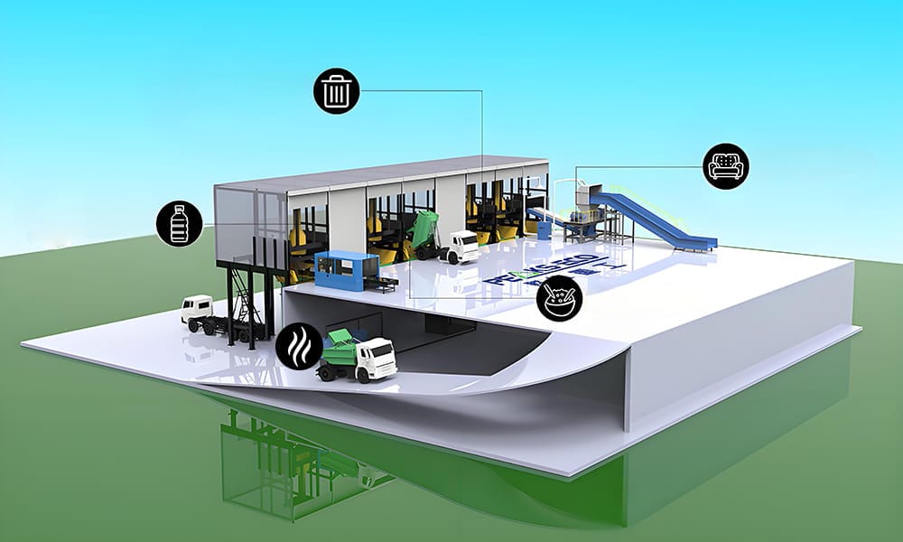 Usina integrada de gestão de resíduos