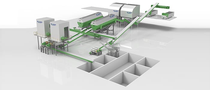 Sistema de tratamento anaeróbico úmido para resíduos de cozinha